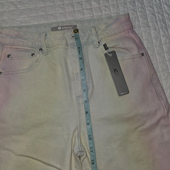 Tractr Sorbet Colored High Rise Slim Straight Jeans, Waist 26 - Picture 4 of 8